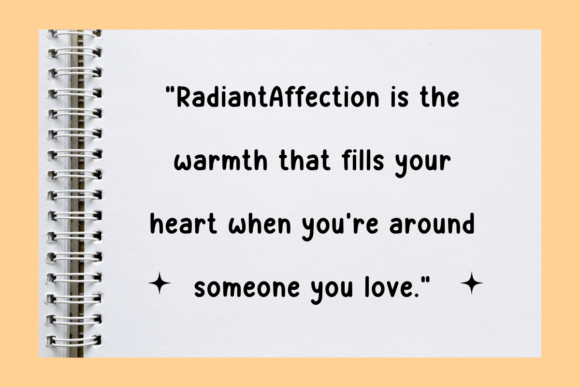 Radiant Affection Font PNG with transparent background - Preview 1