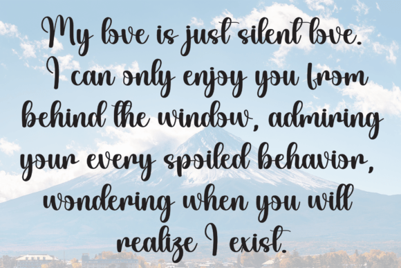 Rain Harmony Font PNG with transparent background - Preview 5