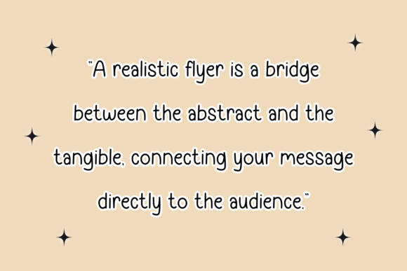 Realistic Flyer Font PNG with transparent background - Preview 1