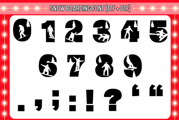 Snowboarding Font PNG with transparent background - Preview 2
