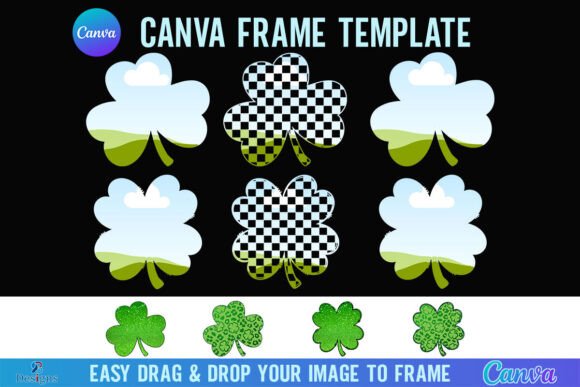 St Patrick Shamrock Clover Canva Frame
