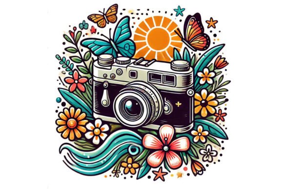 Vintage Photography Day Camera PNG