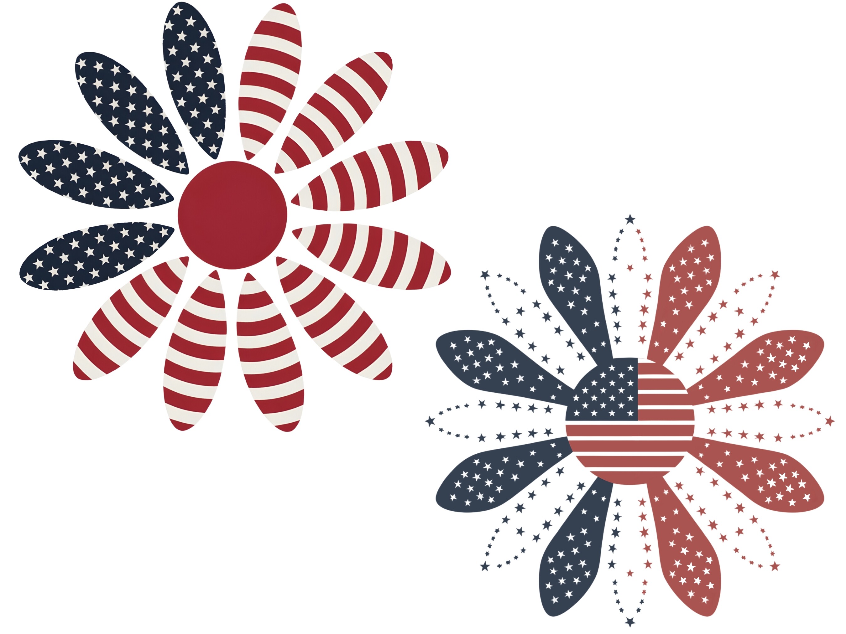 4th of July Floral Flag PNG Graphic by trendytrovedigital · Creative ...