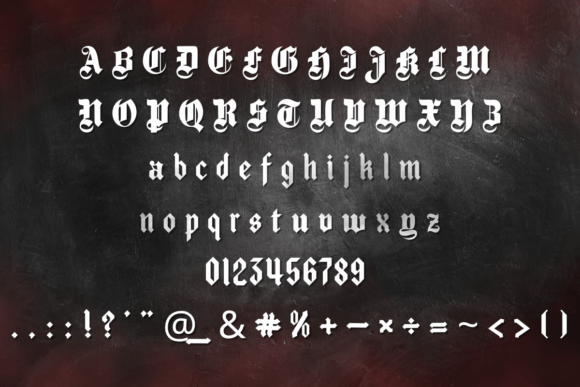 Black Old English Font - Preview 1