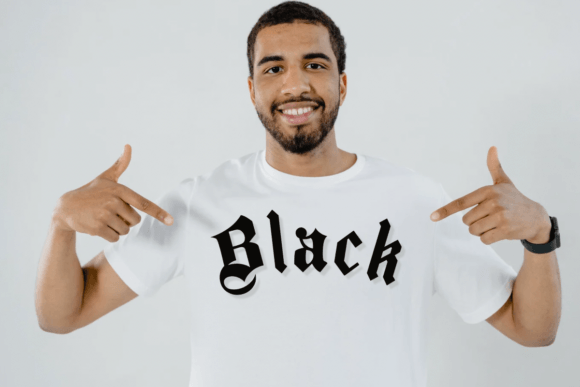Black Old English Font - Preview 5