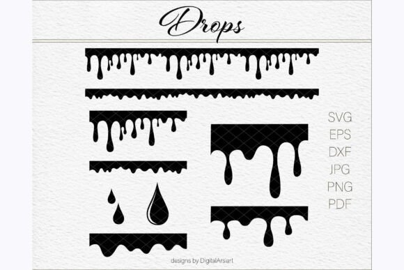 Blood Drop Water Dripping SVG Liquid Grafica Illustrazioni Stampabili Di DigitalArsiart