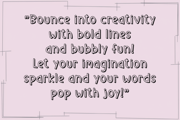 Bubble Sketch Font - Preview 3