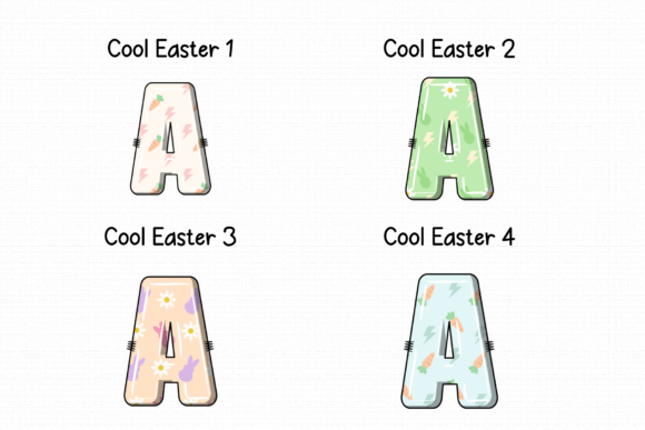Cool Easter Font PNG with transparent background - Preview 1