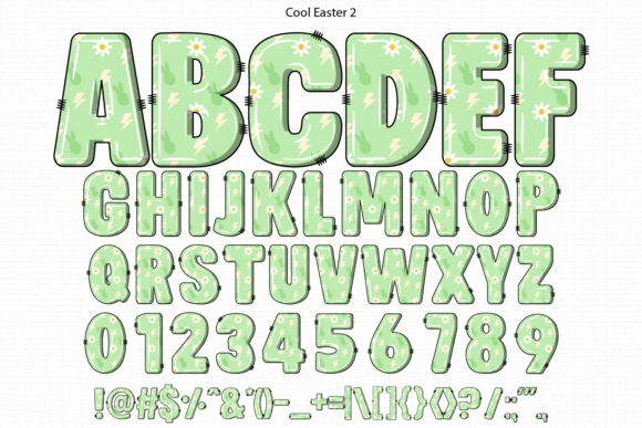 Cool Easter Font PNG with transparent background - Preview 3