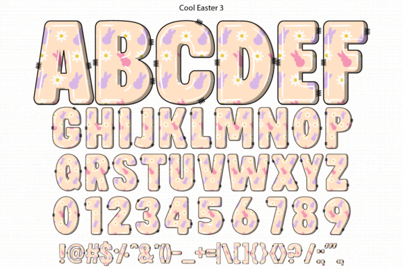 Cool Easter Font PNG with transparent background - Preview 4