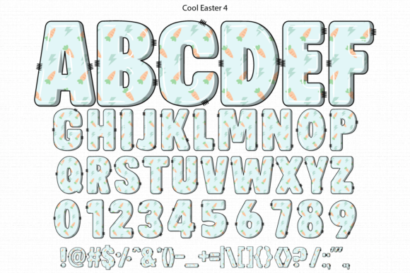 Cool Easter Font PNG with transparent background - Preview 5
