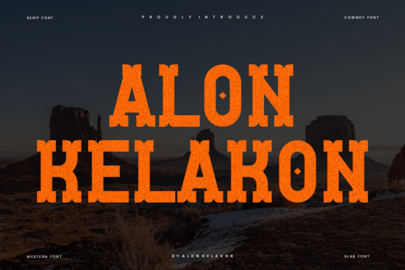 Cowboy Exturne Font PNG with transparent background - Preview 1