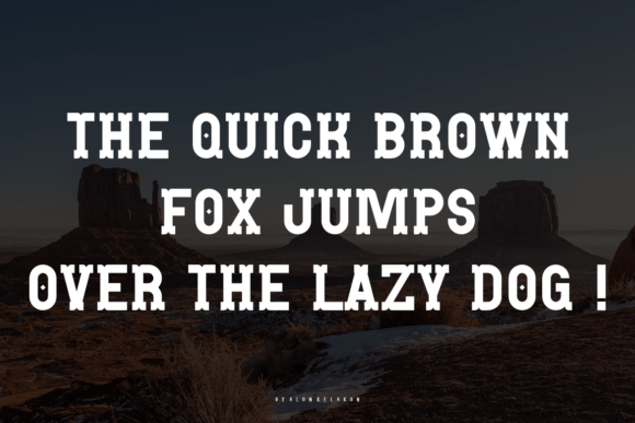 Cowboy Exturne Font PNG with transparent background - Preview 2