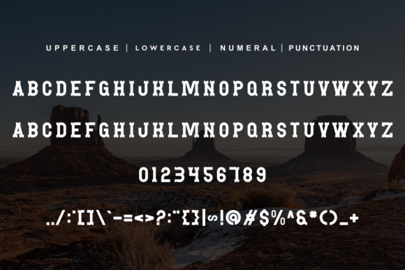 Cowboy Exturne Font PNG with transparent background - Preview 3