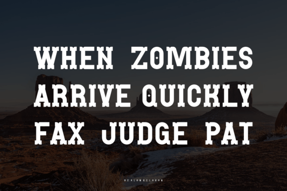 Cowboy Exturne Font PNG with transparent background - Preview 4