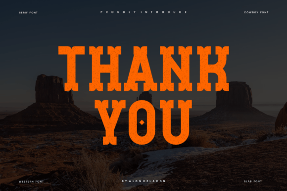Cowboy Exturne Font PNG with transparent background - Preview 5