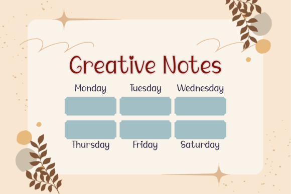 Creative Notes Font PNG with transparent background - Preview 3