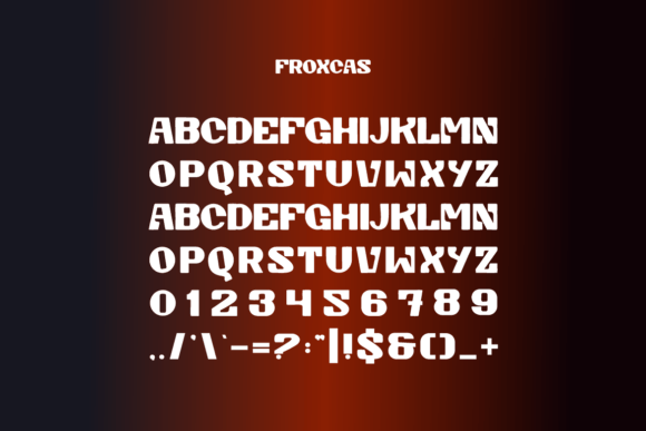 Froxcas Font - Preview 1