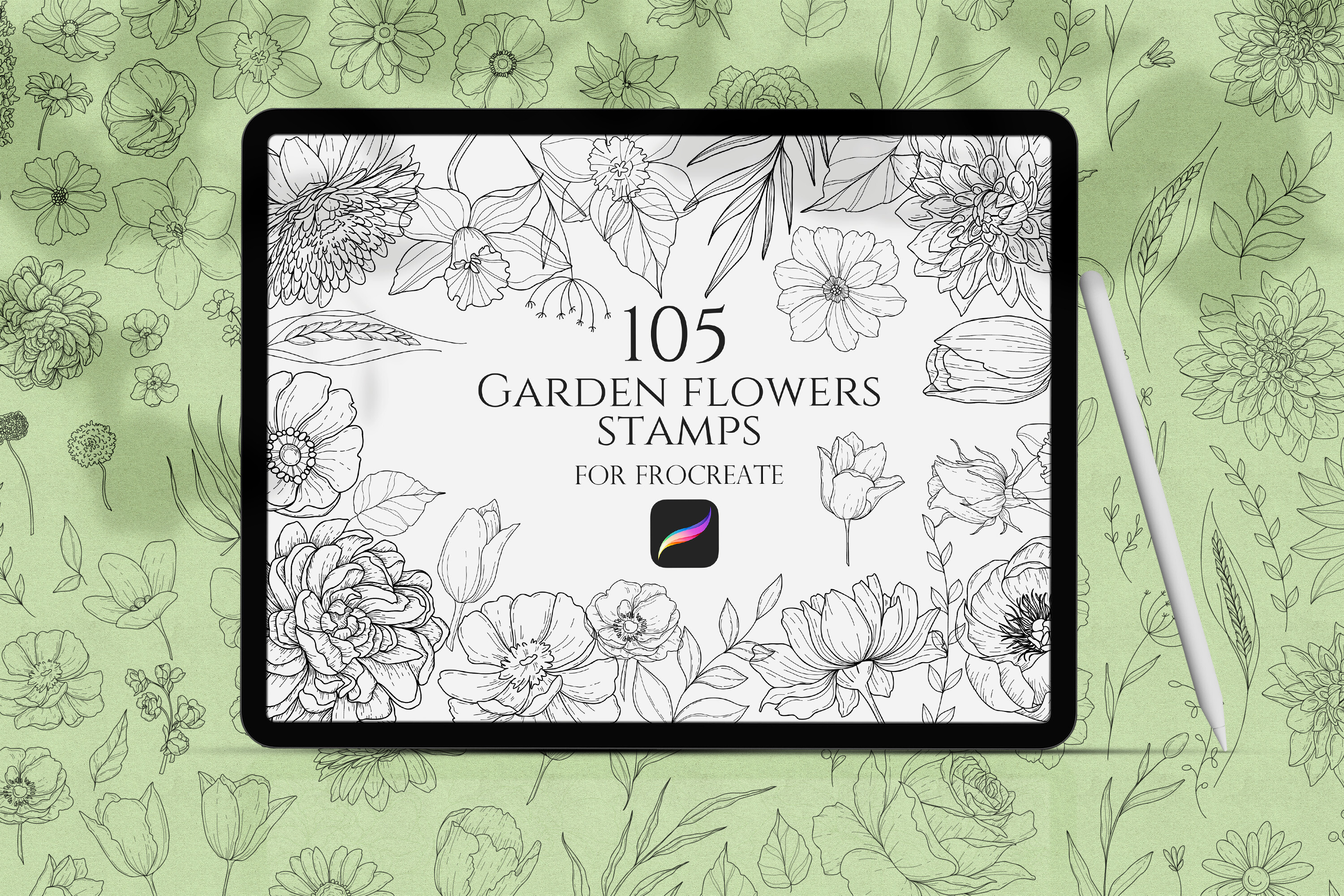Garden Flowers Procreate