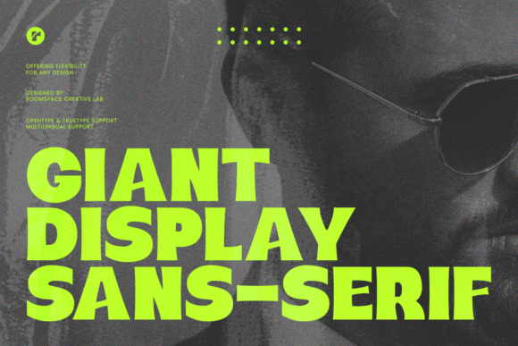 Giant Display Font PNG with transparent background - Preview 1