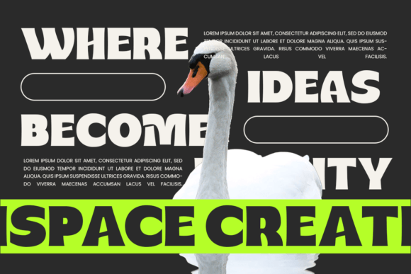 Giant Display Font PNG with transparent background - Preview 4