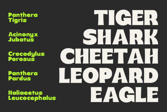 Giant Display Font PNG with transparent background - Preview 5