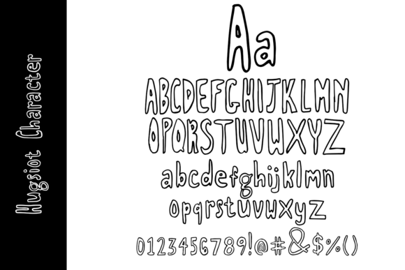 Hugsiot Font PNG with transparent background - Preview 5