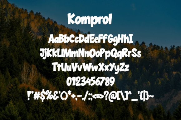 Komprol Font PNG with transparent background - Preview 1