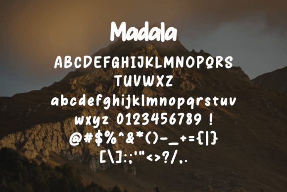 Madala Font PNG with transparent background - Preview 1