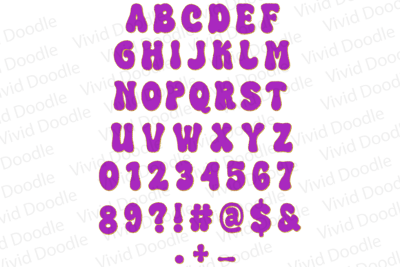 Mardi Gras Festive Font PNG with transparent background - Preview 4