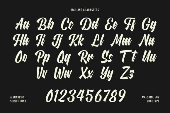 Richline Font PNG with transparent background - Preview 1
