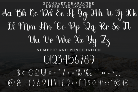 Simple Rainny Font PNG with transparent background - Preview 4