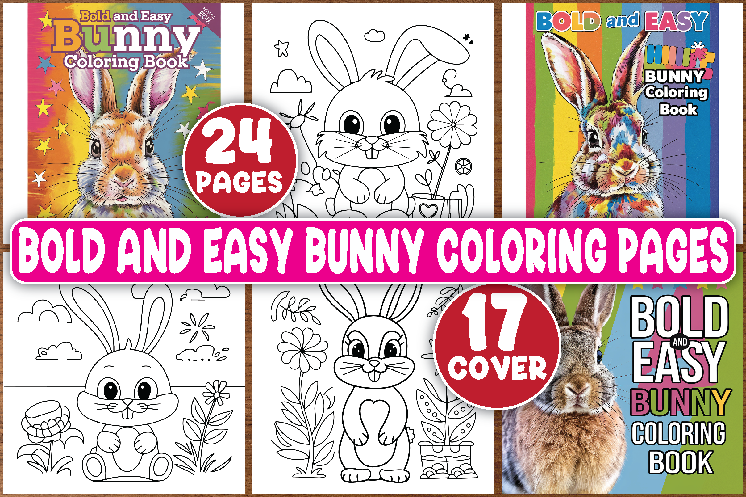 Bold and Easy Bunny Coloring Pages