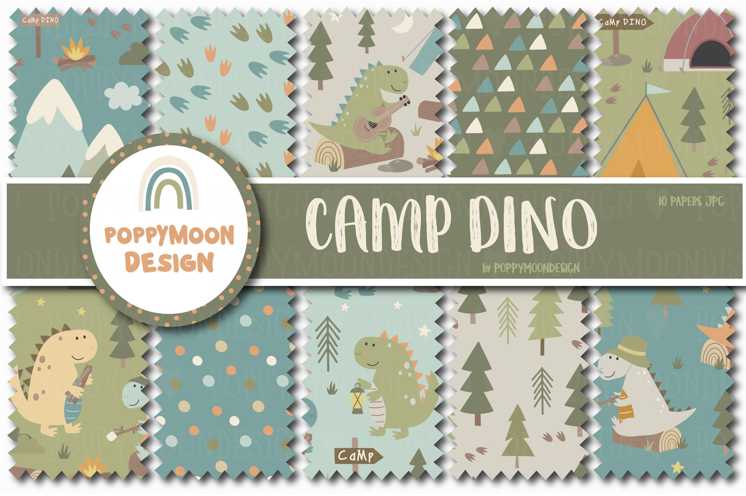 Camp Dino Paper Set