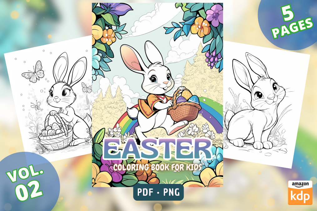 Easter Magic Coloring for Kids Vol.02 Graphic by Sahad Stavros Studio ...