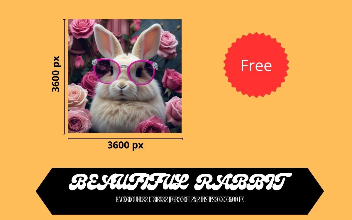 Free Beautiful Rabbit Backgrounds Graphic by Super KDP · Creative Fabrica