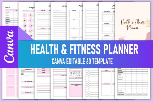 Health & Fitness Planner Canva KDP