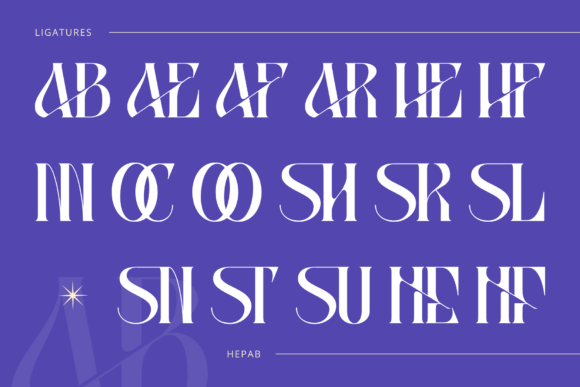 Hepab Font PNG with transparent background - Preview 5