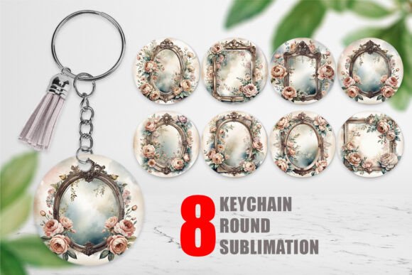 Keychain Antique Mirror