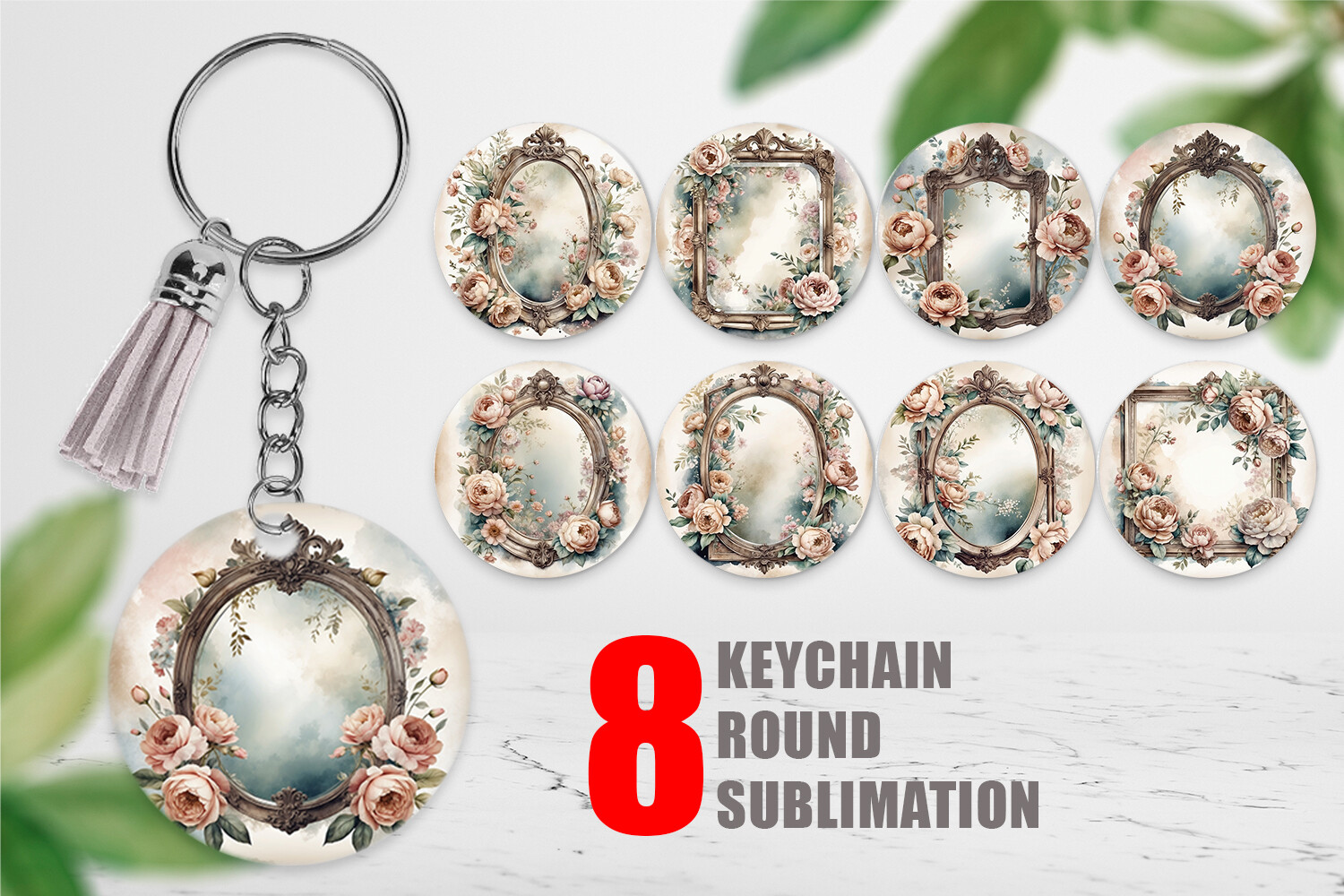 Keychain Antique Mirror
