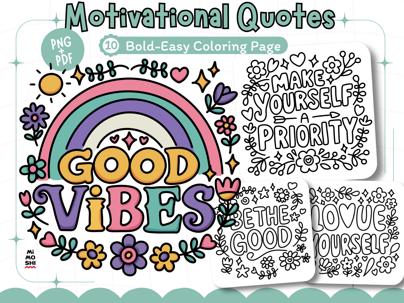 Motivational Quotes Coloring Pages