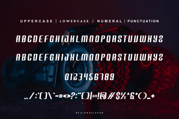 Racer Qacko Font PNG with transparent background - Preview 2
