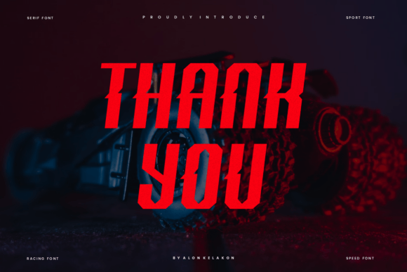 Racer Qacko Font PNG with transparent background - Preview 5