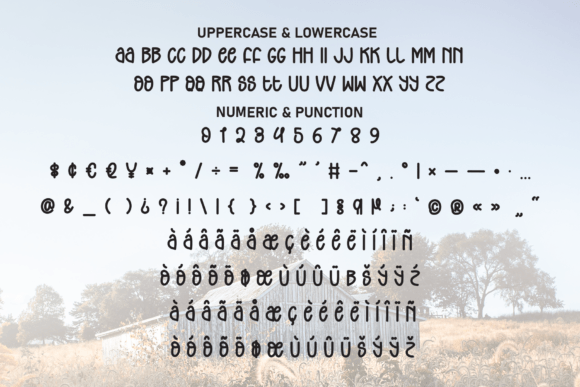 Retro Farmhouse Font PNG with transparent background - Preview 6