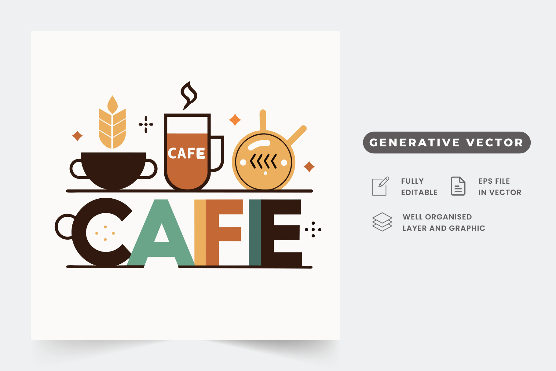 A Graphic Design Experiment for a Cafe L Graphic by iftikharalam ...