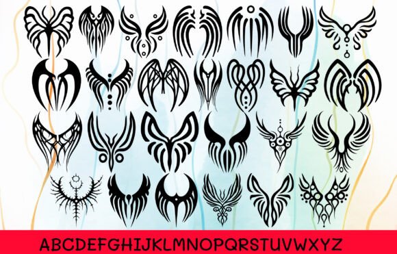 Angel Wings Tribal Font - Preview 1