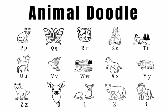 Animal Doodle Font - Preview 2