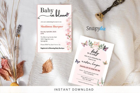 Baby in Bloom Baby Shower Invitation
