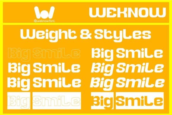 Big Smile Font PNG with transparent background - Preview 5