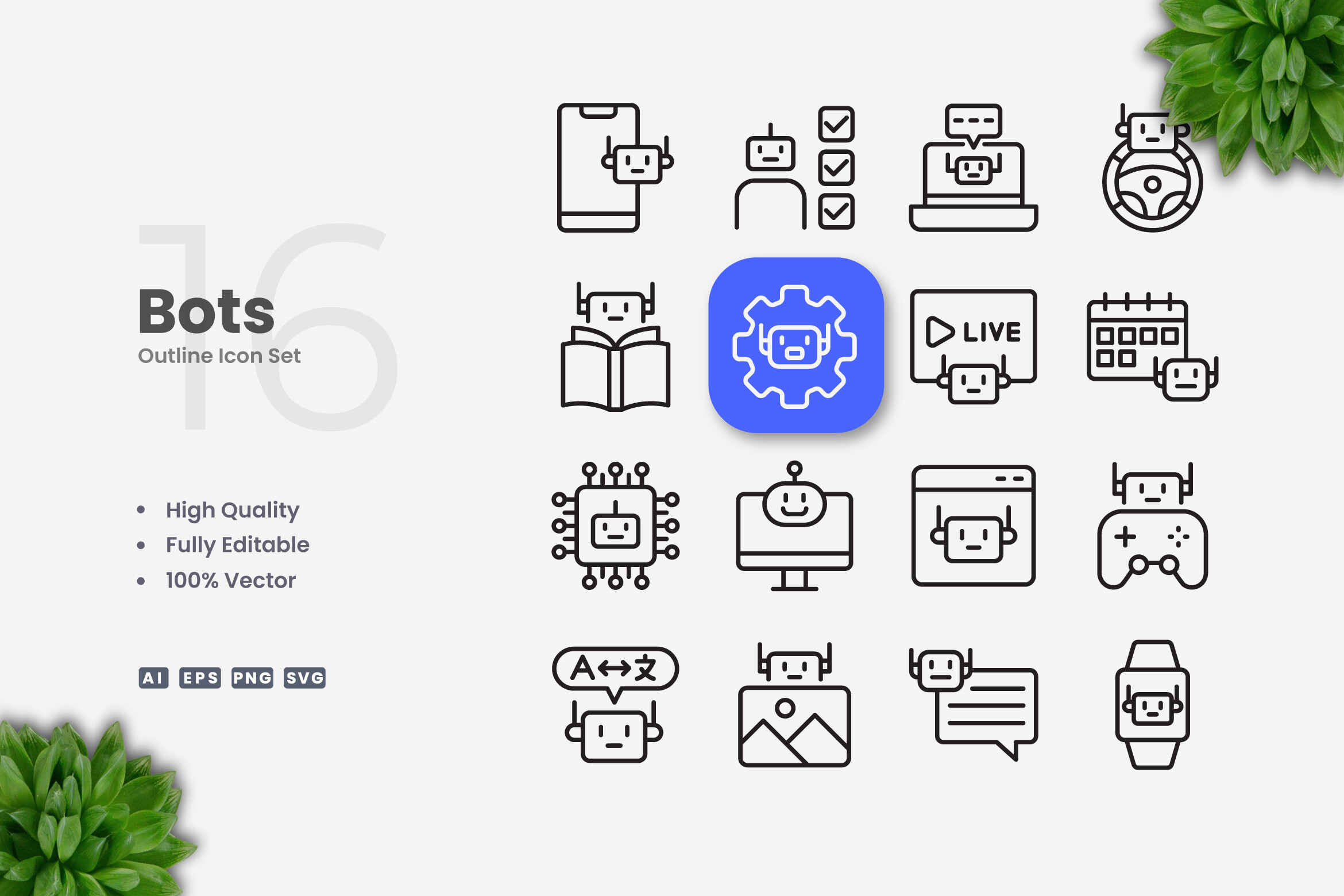 Bots Icons Graphic by upnowgraphic · Creative Fabrica